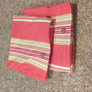 Pottery Barn Vintage Stripe Two Pillow Shams Three Buttons Two Shams